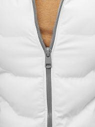 Ženski brezrokavnik s kapuco bela OZONEE N/7042