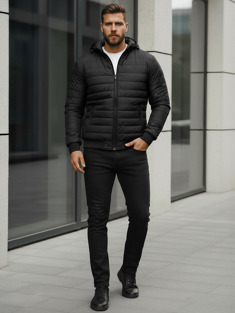 Moška jakna črna OZONEE JS/MY13Z