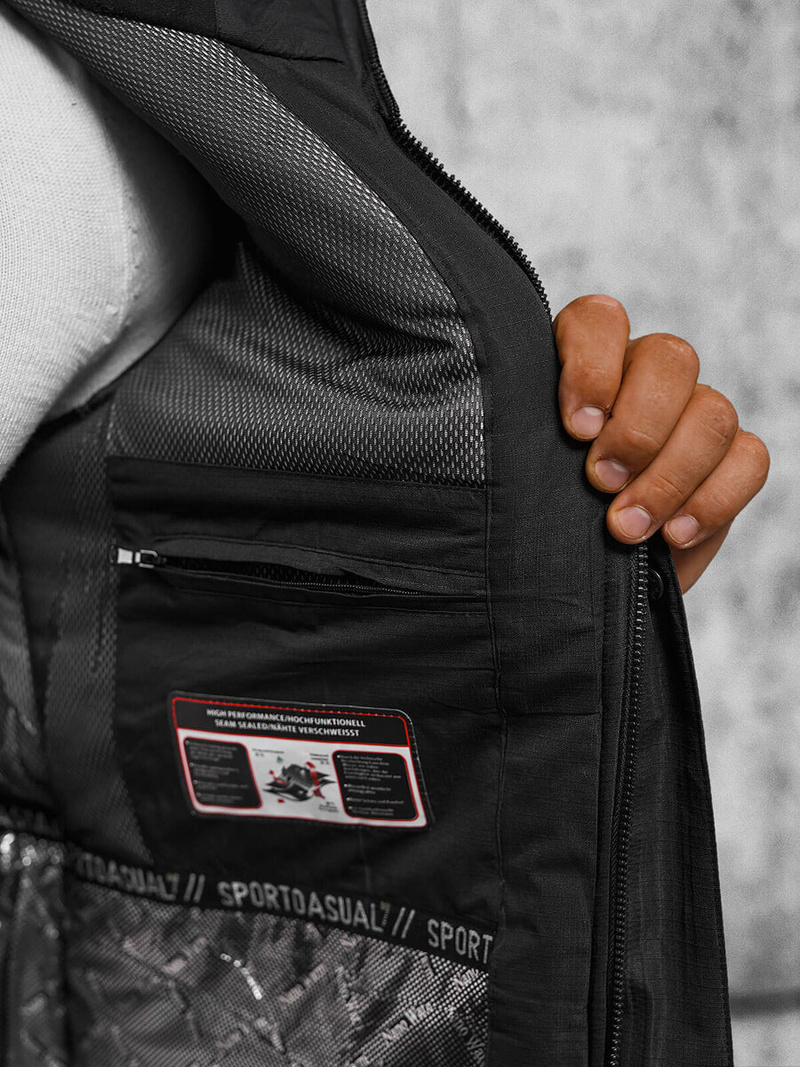 Moška jakna črna OZONEE JS/22M321/392