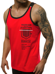 Moška majica brez rokavov rdeča OZONEE JS/SS11076