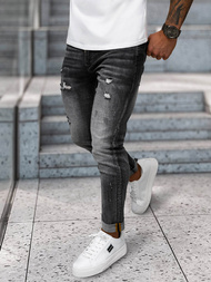 Moške kavbojke Črne OZONEE NB/MP0169G