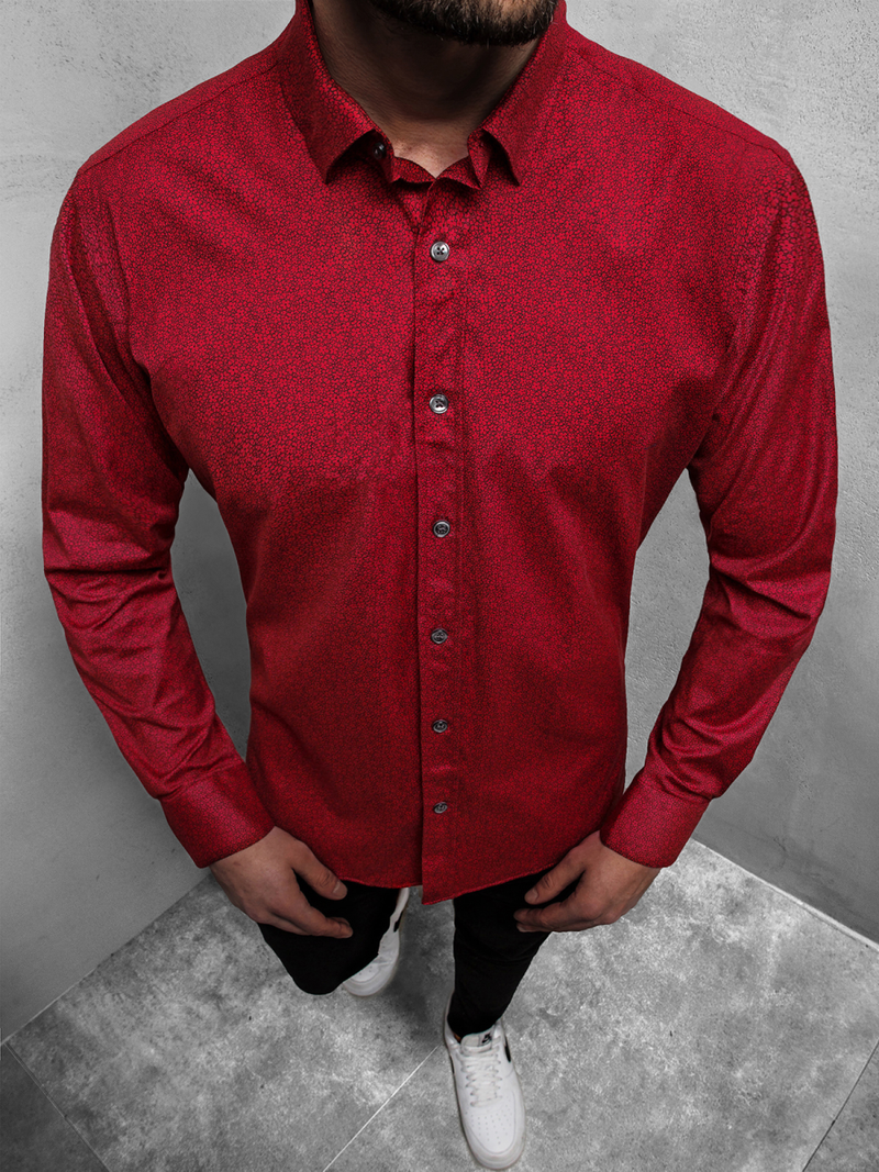 Moška srajca rdeča OZONEE B/K59Z