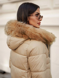 Ženska zimska jakna bež OZONEE JS/5M3257/62