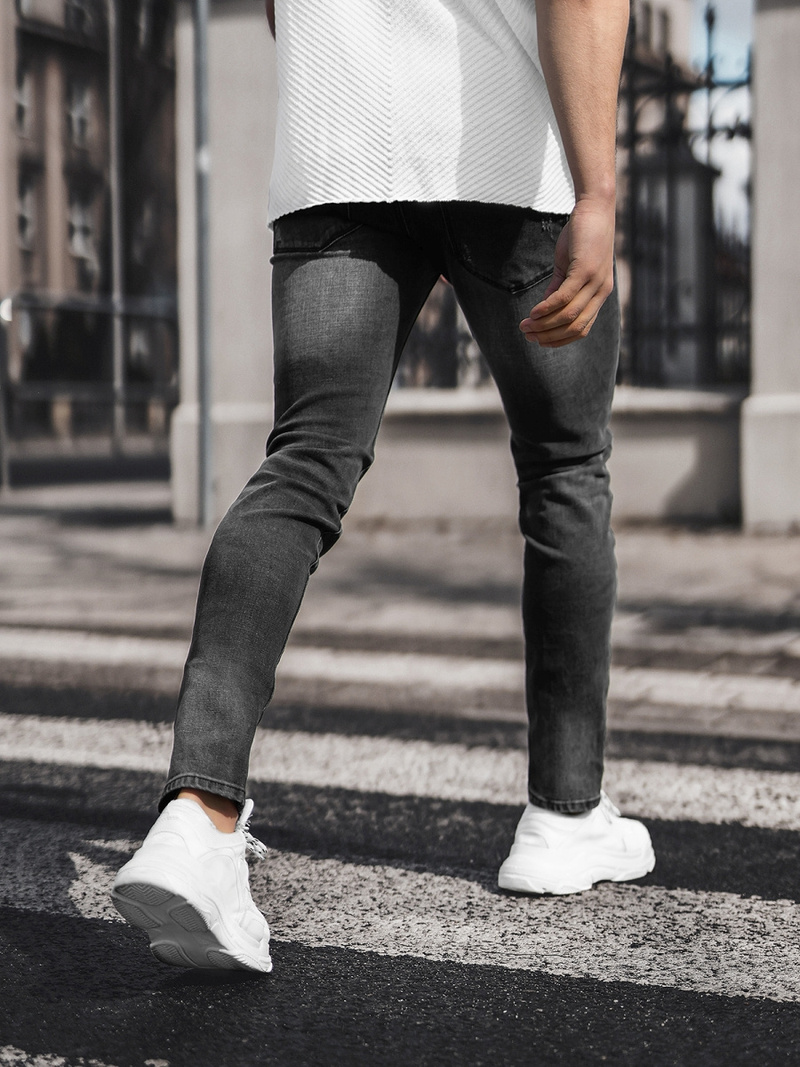 Moške kavbojke črne OZONEE NB/MP0057N