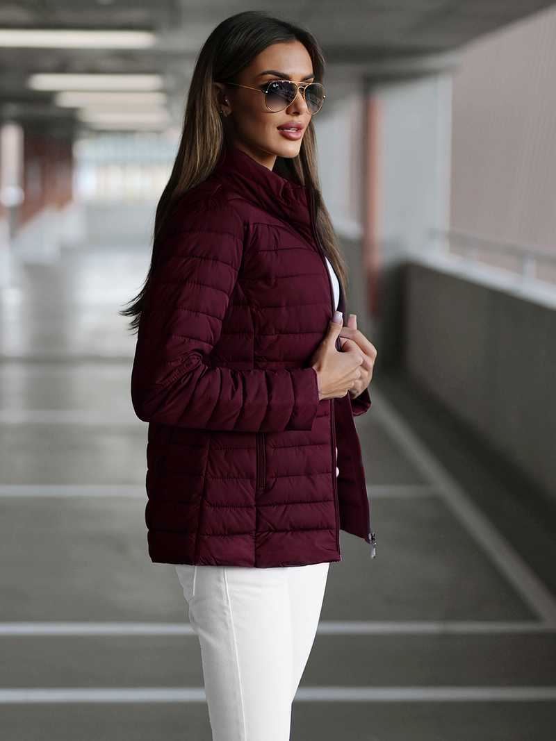 Ženska jakna temno-bordo OZONEE JS/16M9109/01Z