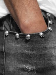 Moške kavbojke črne OZONEE NB/MP0057N