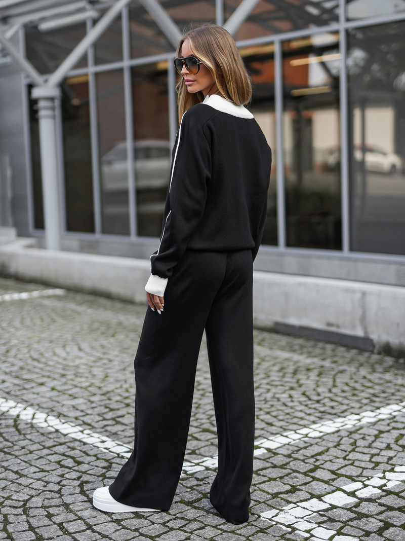 Ženski dvodelni komplet trenirka črn OZONEE JS/26C8805/3