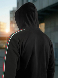 Moška jopa s kapuco črna OZONEE JS/8B1731/3