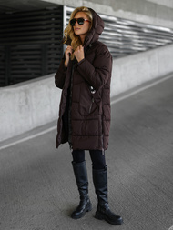 Ženska zimska jakna čokolada OZONEE JS/16M9302/158