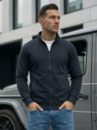 Moška jopa z zadrgo mornarsko modra OZONEE JS/2002