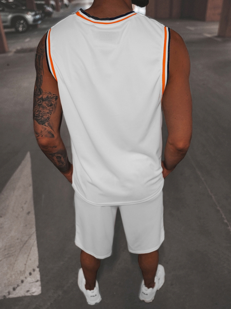 Moški košarkarski komplet beli OZONEE JS/68C10167Z