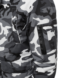 Moška zimska jakna maskirno-grafitna OZONEE JS/2019005