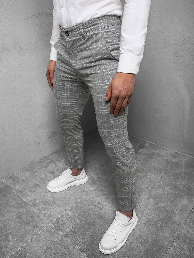 Moške kratke jeans hlače sive OZONEE DJ/5508