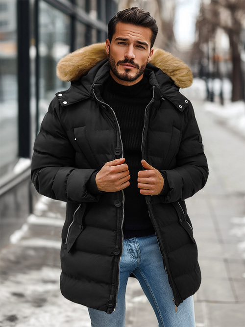 Moška zimska jakna črna OZONEE JS/5M3122/392Z