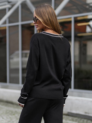 Ženski dvodelni komplet trenirka črn OZONEE JS/26C8802/3