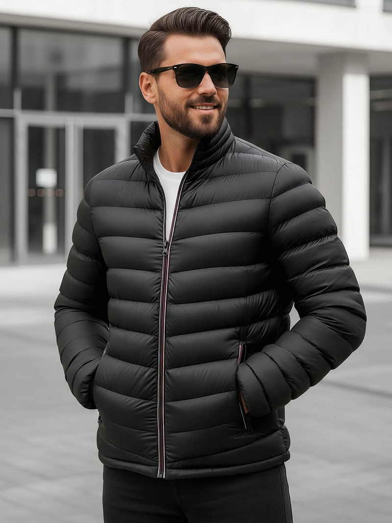 Moška prehodna jakna črna OZONEE JS/SM71Z