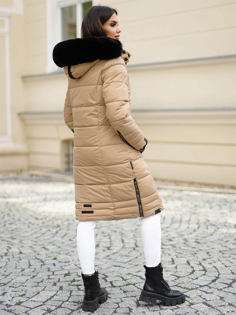 Ženska jakna bež OZONEE O/W377Z