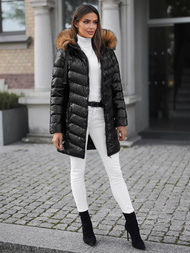 Ženska zimska jakna črno-rjava OZONEE JS/M778/392AZ