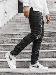 Moške kavbojke jogger črne OZONEE V/19401