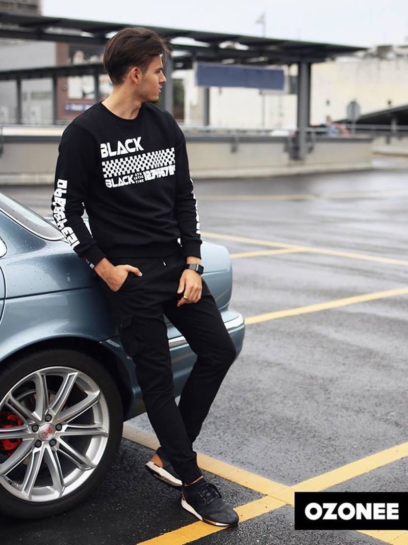 Moške hlače jogger črne OZONEE A/705