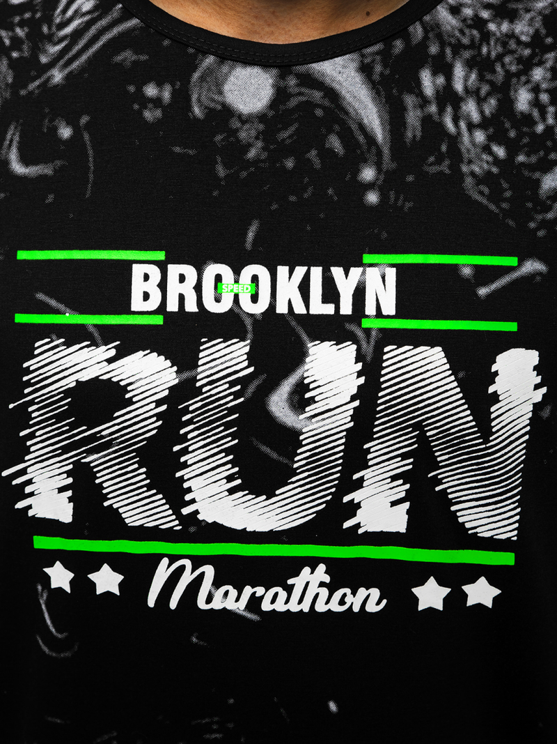 Moška majica brez rokavov črna OZONEE JS/KS2075Z