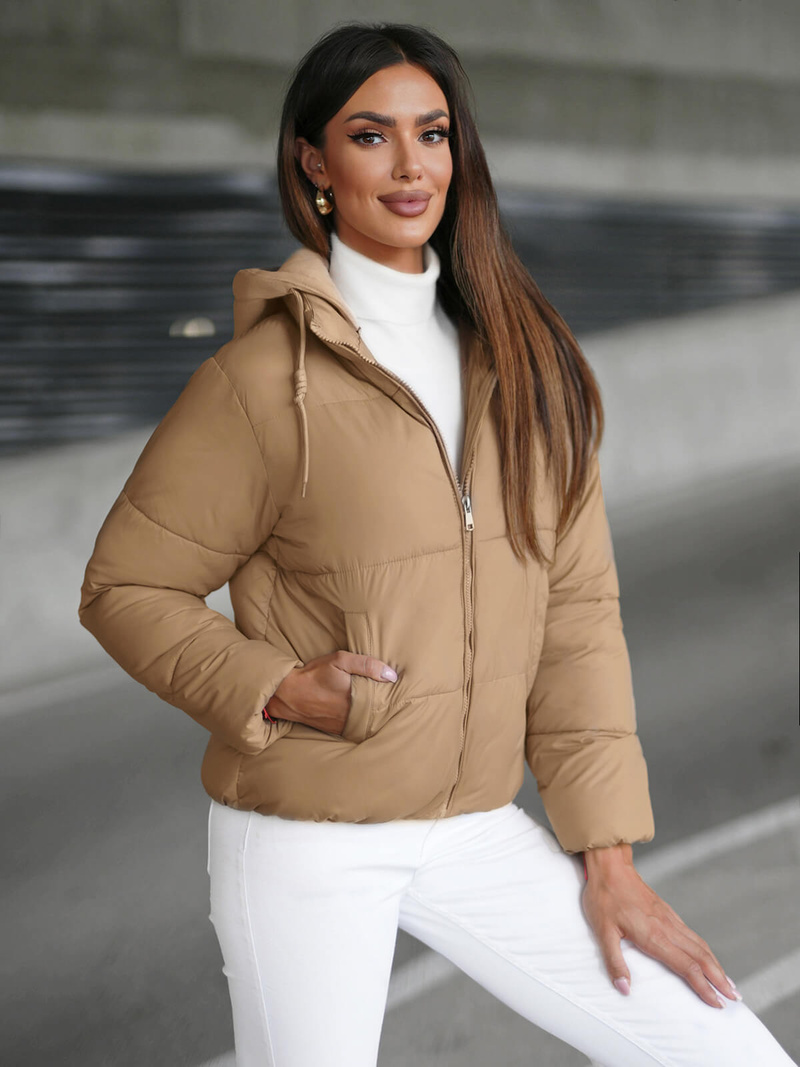 Ženska jakna svetlo bež OZONEE JS/16M9187/158Z