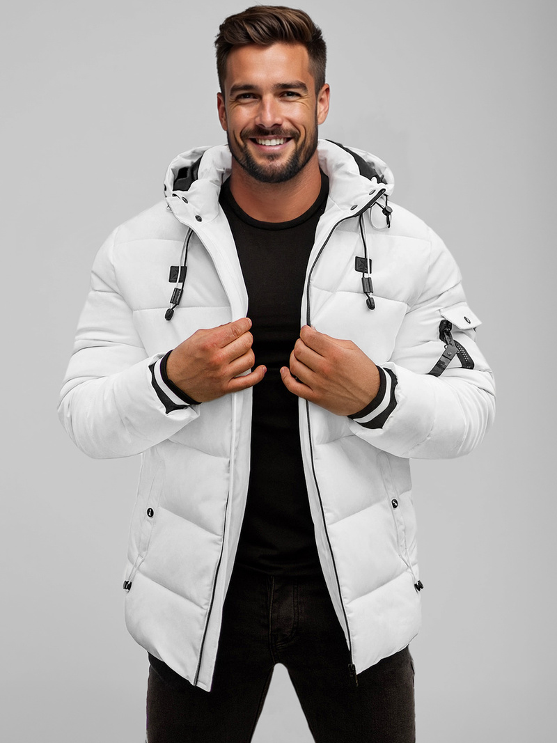 Moška jakna bela OZONEE JS/57M7502/281Z