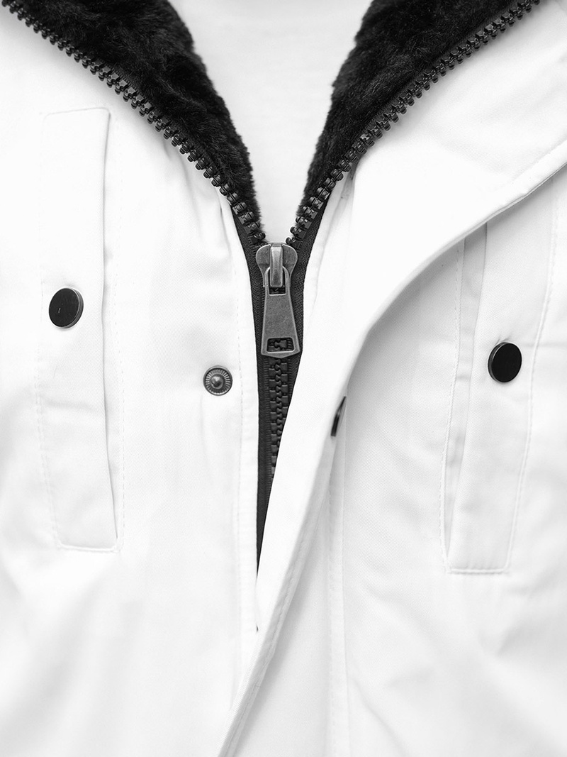 Moška zimska jakna belo-črna OZONEE O/5832/22Z