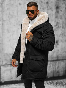 Moška zimska jakna črna OZONEE JS/5M120/392