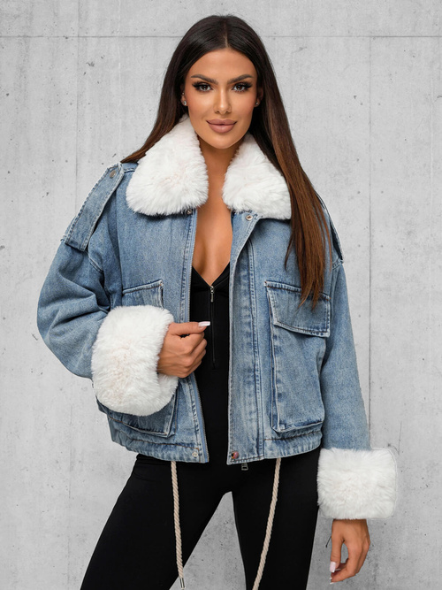 Ženska jeans jakna modra OZONEE JS/11Z8219Z