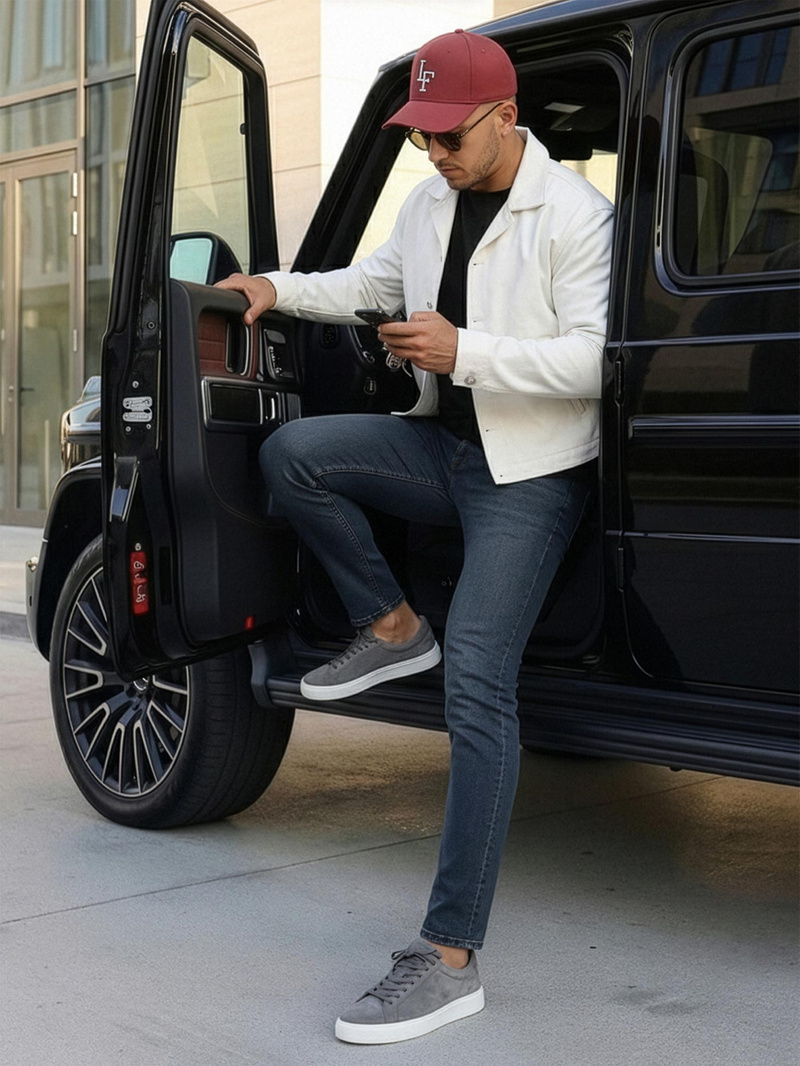 Moške kavbojke temno modre OZONEE O/JK2895AZ