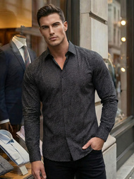 Moška srajca črna OZONEE V/V184Z