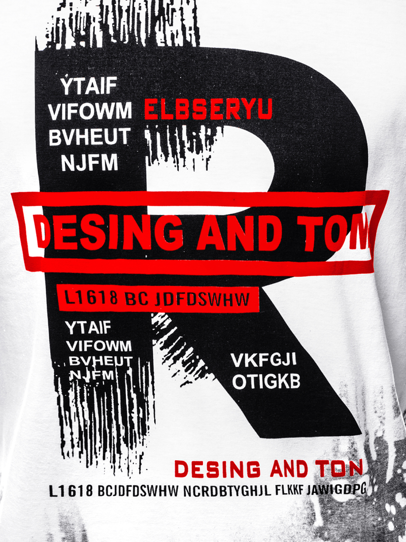 Moška majica bela OZONEE JS/KS1945