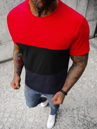 Moška majica rdeča OZONEE JS/8T87/1Z