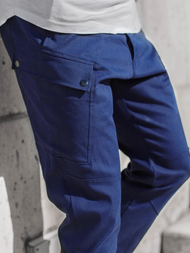 Moške hlače chino jogger mornarsko modre OZONEE O/11103