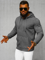 Moška jopa s kapuco temno-siva OZONEE JS/2008Z
