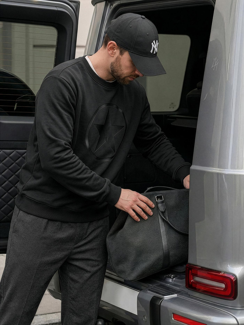 Moška jopa črna OZONEE JS/8B1991/3