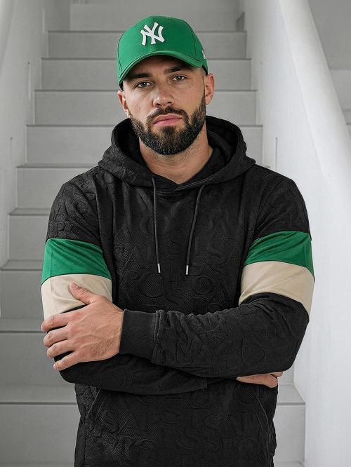 Moška jopa s kapuco črna OZONEE JS/3B578