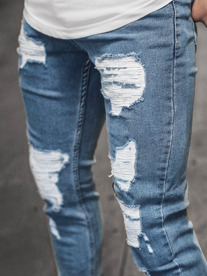 Moške kavbojke jogger modre OZONEE DP/543