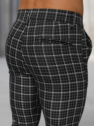 Moške hlače chino črne OZONEE DJ/5515Z