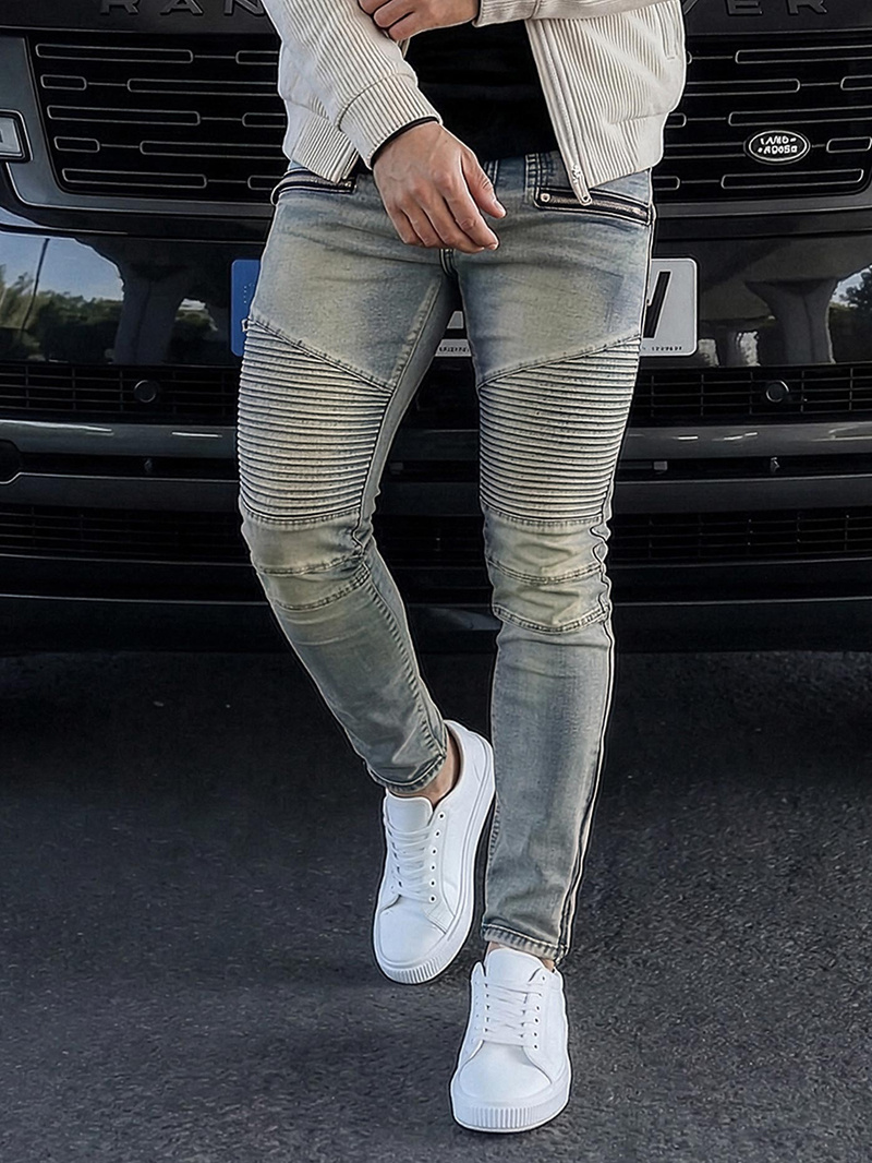 Moške Kavbojke modre OZONEE O/EM8886Z