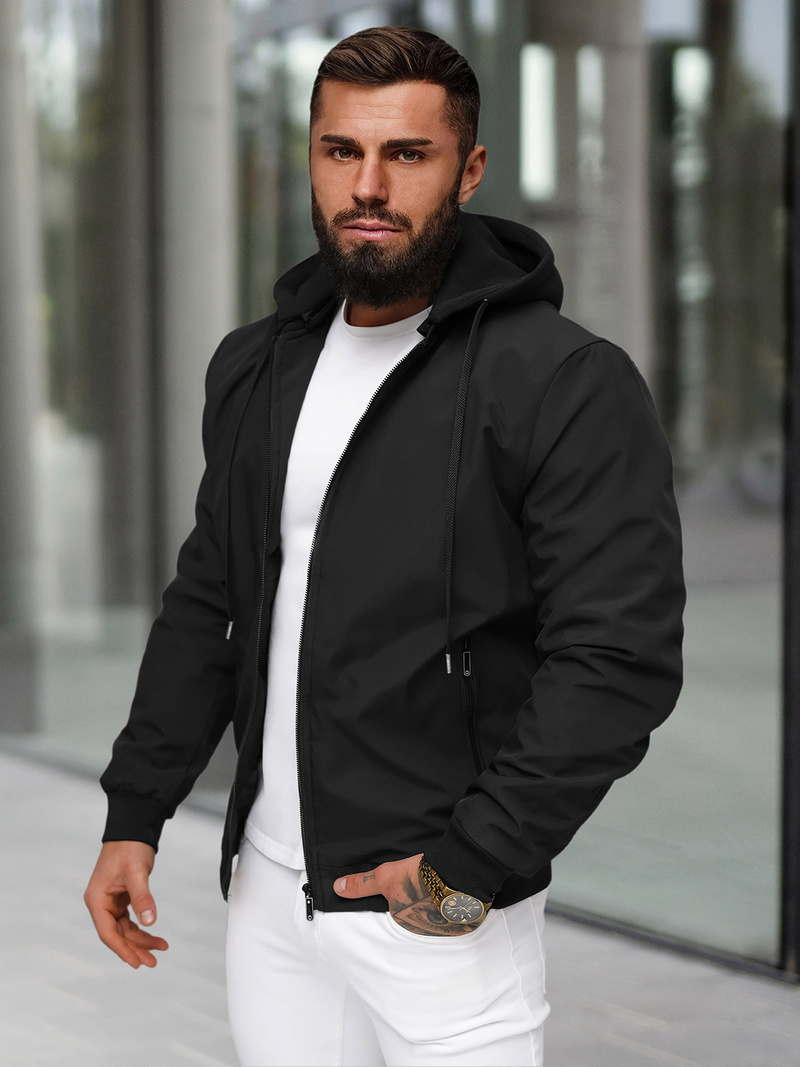 Moška prehodna jakna črna OZONEE JS/62M9502/392