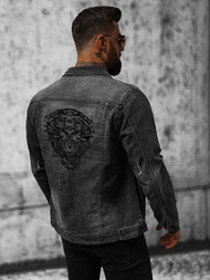 Moška jeans jakna črna OZONEE NB/MJ515N