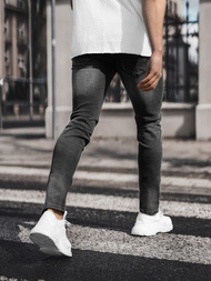 Moške kavbojke črne OZONEE NB/MP0057N