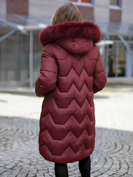 Ženska zimska jakna bordo OZONEE JS/5M3229/1