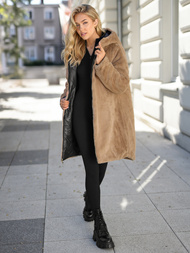 Ženska dolga zimska jakna črna OZONEE JS/5M3352/392