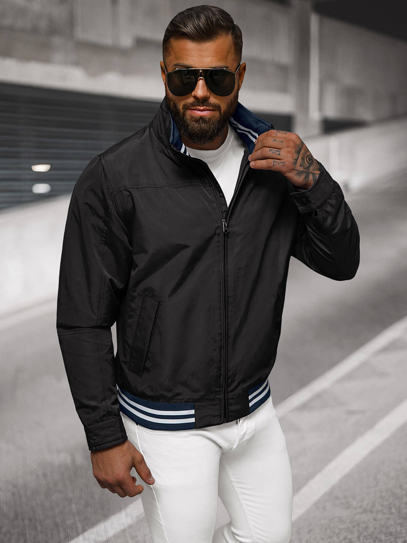 Moška prehodna jakna črna OZONEE JS/5M3101/392Z