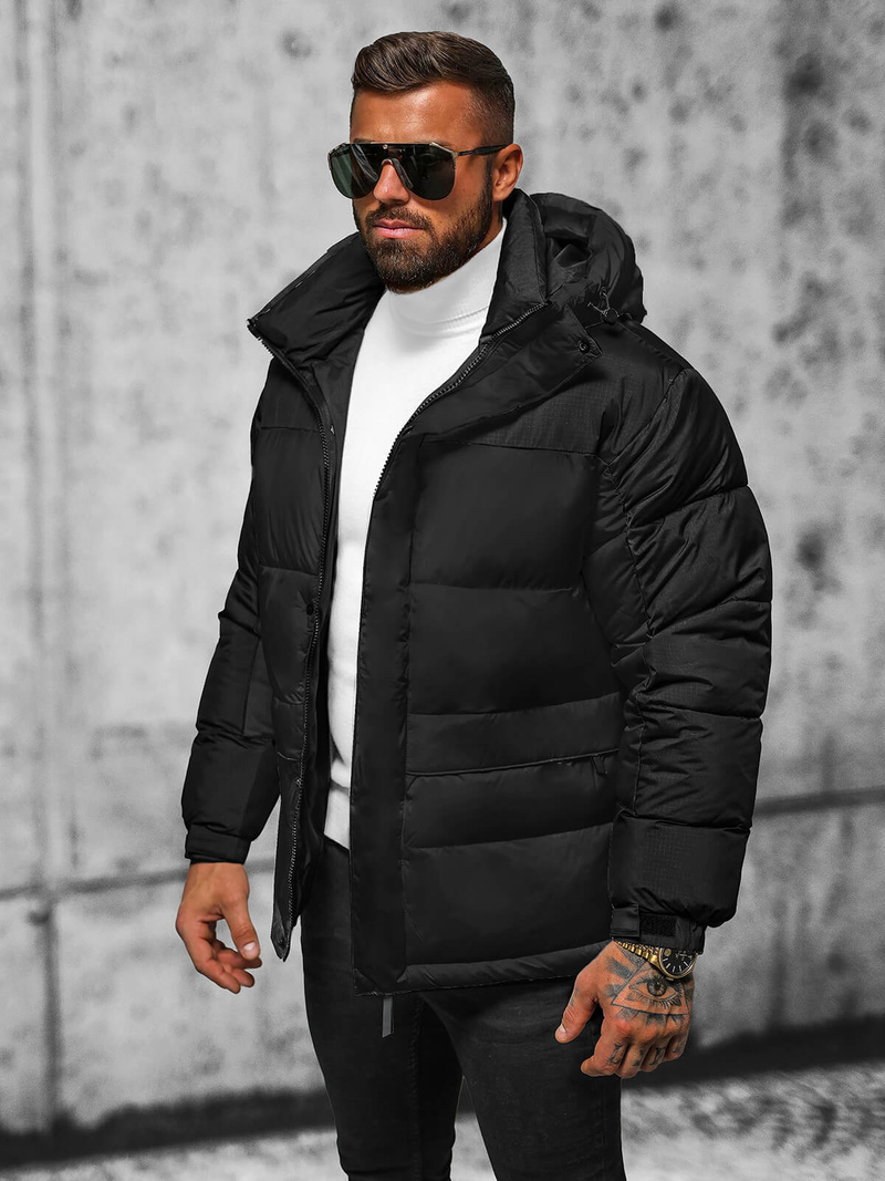 Moška jakna črna OZONEE JS/31M5008