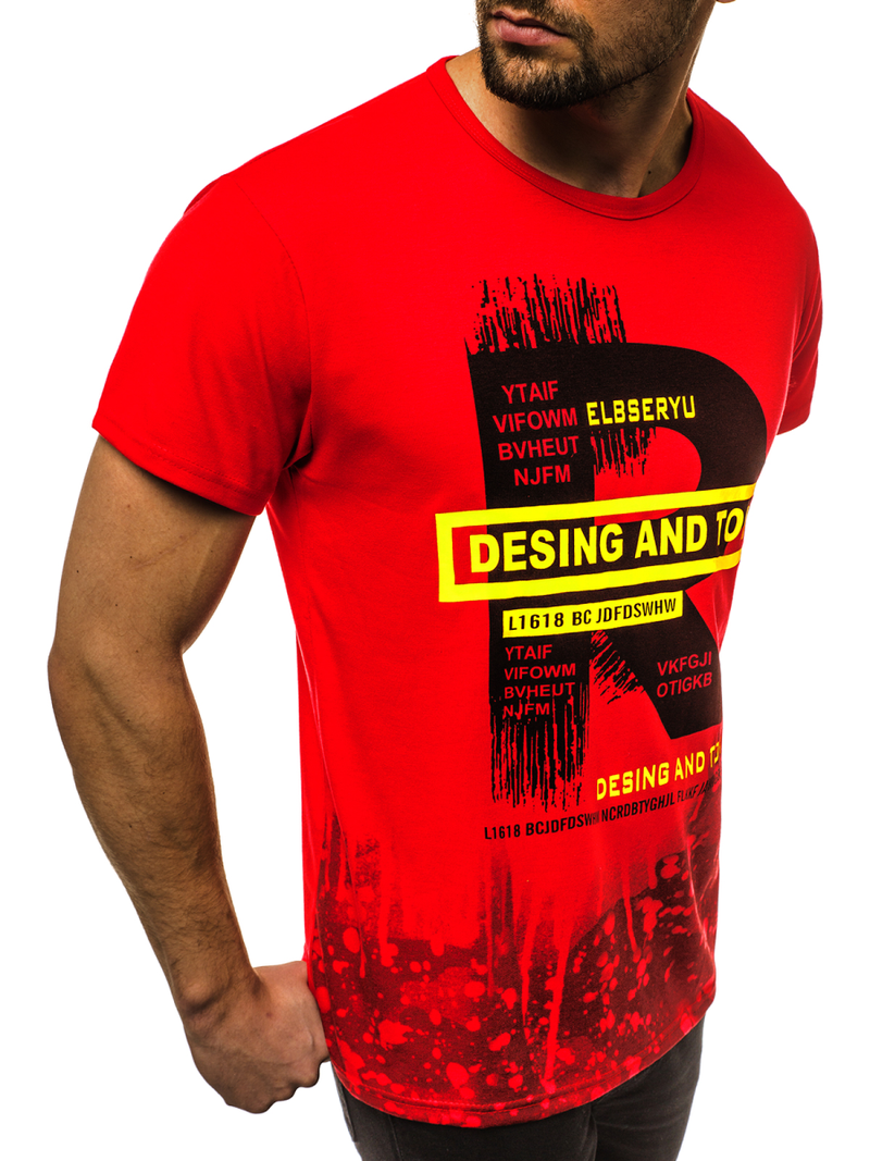 Moška majica rdeča OZONEE JS/KS1945