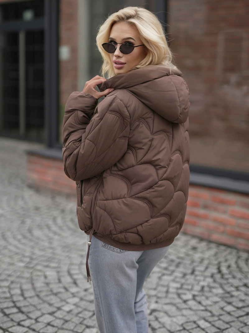 Ženska jakna čokolada OZONEE JS/5M3336/158Z